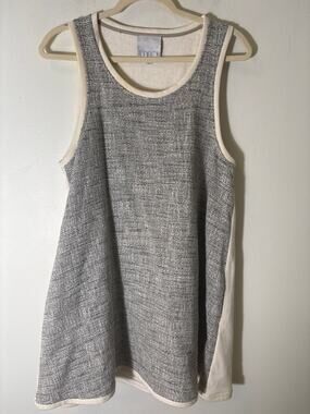 Addison Gray Tweed Sleeveess Knee Length Dress Sz M